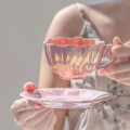 Petal Girl Afternoon Tea Home Exquisite Luxury Cup Office Afternoon Tea High end Beverage High end Kitchen Water Cup Set. 