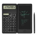 Basic Calculator Notepad with 6 Inch LCD Writing Tablet Mute Desktop Calculator Solar/Battery Dual Powered for Business Office. 