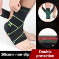 Sports Ankle Brace, Compression Ankle Support Sleeve, Elastic Nylon Breathable Adjustable Ankle Protection Strap for Running, Cycling. 