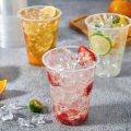 50pcs 330ml Disposable Clear Plastic Transparent Drinking Cups With Lid For Soft Drink, Juices To Use in Kitchen, All Functions, And For Restaurants Etc.. 