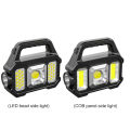 LED Flashlight Searchlight Built in Waterproof Solar Power Bank Glare Flashlight With Side Camping. 