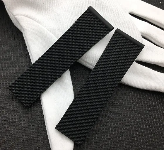 【Special offer】Top brand Quality Black soft Silicone Rubber Watch band ...