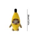 【Wildfolk Studio】Banana Cat Plush Toy Stuffed Animal Crying Cat Doll Pendant Keyring Meme Banana Cat Boys Girls Soft Toys Children Birthday Gifts. 