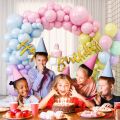 Rainbow Theme Birthday Decorations - Pack of 53 Happy Birthday Decoration Kit for Kids | Kids Birthday Decoration Items | Pastel Balloons for Birthday Decorations. 