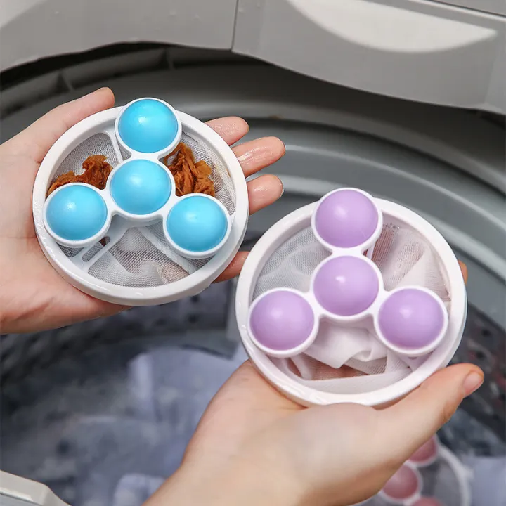 Washing Machine Hair Filter Floating Pet Fur Lint Hair Removal Catcher Reusable Mesh Dirty Collection Pouch Cleaning Balls