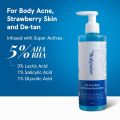 Be Bodywise 5% AHA BHA Exfoliating Body Wash 250ml | For Body Acne, Strawberry Skin, De-Tan | Infused with 3% Lactic Acid, 1% Salicylic Acid, 1% Glycolic Acid | Non-Drying, Paraben Free. 