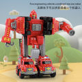 〓Official IP Authorization〓COD〓0783-375 Children's Toy Transforming Alloy Pull-back Robot Engineering Team 5-in-1 Assembly 〓COD〓. 