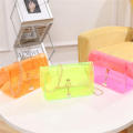 Fashion Vintage Ladies Jelly Solid Color Clear Bag Casual Women Handbags Purse Mobile Phone Shoulder Bag Festival Gifts. 