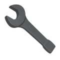 Slogging Slugging Flogging Impact Spanner Wrench - Open End - CRV - 41mm - Heavy Duty. 