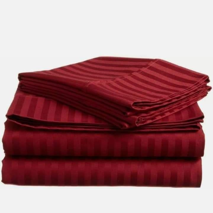 Egyptian Cotton Striped Bedsheet / King Size (90" x 100")