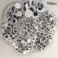 700 Pieces Round Wiggle Googly Eyes with Self Adhesive DIY Scrapbooking Crafts Toy Accessories Assorted Sizes. 