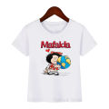 New Funny T Shirts for Girls Mafalda Love Dog Graphic Print Tshirt Kids Clothes Summer Tops for Girls Kawaii Clothing Tops. 