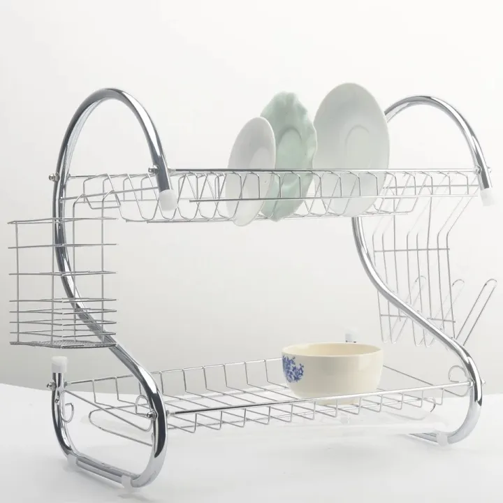2-Layer%20Dish%20Drainer,%20Sttech1%20Multifunction%20S-Shaped%20Dual%20Layers%20Dish%20Drying%20Rack%20Kitchen%20Collection%20-%20Image%208