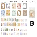 Panda Online 100PCS Memory Post Office Series Background Base Paper Basic Material Memo Pad Paper Literary Mail Card Journal Planner Diary Scrapbooking. 