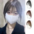 Hair Extensions Ultra Thin 3D Air Clip in Bangs Hairpiece with Nice Net Natural Flat Neat Bangs for Women. 