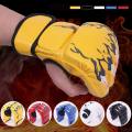 WBOTPH Adults Women/Men Available Fighting Punch Punch Bag Sparing Grappling Protector Boxing Gloves Training Mitts Gym Gloves PU Leather Gloves. 