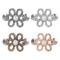 Fashion Alloy Flower Pants Button Tightener Waist Buckle Adjustable Flower Jean Fit Tighten Buckles Waist Clip Jean Buttons for Loose Jeans Jeans. 