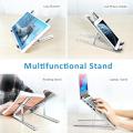 Laptop Stand, Adjustable Aluminum Laptop Computer Stand Tablet Stand, Ergonomic Foldable Portable Desktop Holder Compatible with 10-15.6 White. 