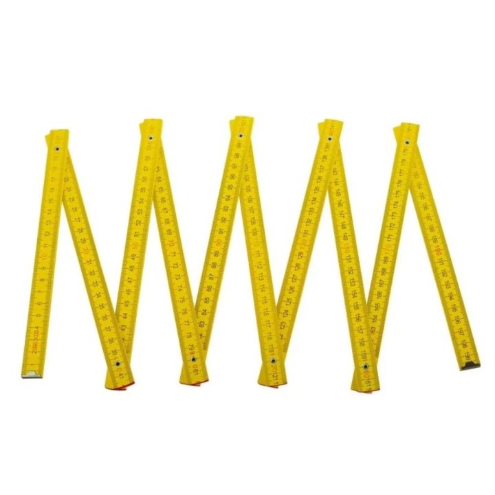 Portable Wooden Folding Ruler 2M 1M Measuring Rule Slider Dual Sided ...