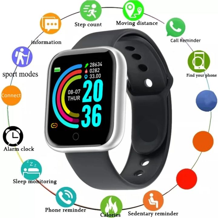 💎LED Fitness Watch with Full Touch Display | Heart Rate, Step Counter, Sleep Tracker & Notifications