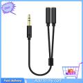 3.5mm Audio Splitter Cable 1 Male to 2 Female Headphone Microphone Adapter Copper 26cm. 
