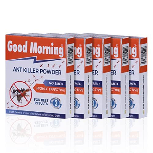 Good Morning Ant Killer Spray Powder, No Smell & Highly Effective (Pack of 5) (FROM INDIA)NUZ