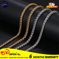 Glamon Spiga Wheat Chain Keel Link mens necklace high quality gold plated stainless steel choker gold chain for men Fashion Jewellery Necklace For Men Mala boys. 