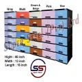 Drawer Set 6 in 1 baby drawer wardrobe cupboard storage multi color, blue, pink, Brown mix & Gray kids furniture. 