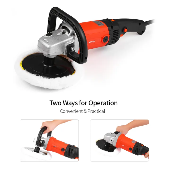 KOGEEK%201400W%20Electric%20Car%20Waxing%20Polisher%20Machine%20Handheld%20M14%20Polisher%20180mm%20Car%20Paint%20Care%20Variable%20Speed%20Household%20Marble%20Tile%20Floor%20Polishing%20Glazing%20tool%20-%20Image%204