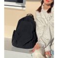 Japanese Style Washed Canvas Backpack Women's Simple All-Match College Students Bag Women's Idle Style High School Drape Backpack Women. 
