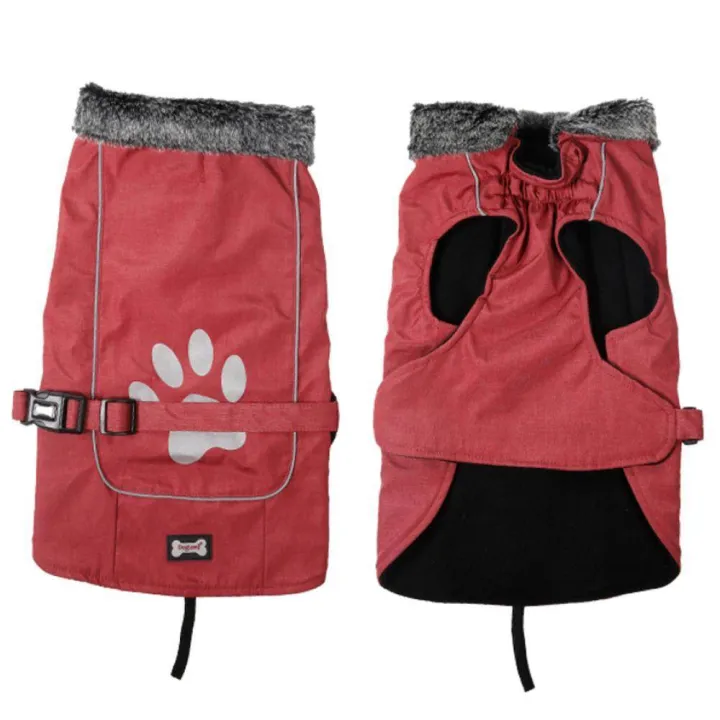 Cozy Waterproof Windproof Dog Vest Winter Coat - Fleece Lined Reflective Dog War M Cloting Cold Weather Dog Jacket for Small Dogs
