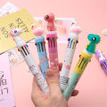 Ten Color Ballpoint Pen Kawaii Stationery Cute Pens Novelty Cute Kawaii Pen Student Writing Gel Pens Learning Office Supplies. 