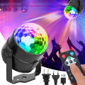 LED Sound Activated Party Lights Control DJ Lighting Disco Ball Strobe Club Lamp 7 Modes Stage Par Light Magic Mini LED Stage Lights For Christmas Home Room Dance Partiee Parties Birthday. 