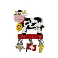 Swiss Metal Bell Cow Hand-painted 3D Fridge Magnets Switzerland Touri Souvenirs Refrigerator Magnetic Sticker Home Decor. 