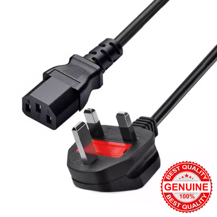 Ansys Tech Computer Power Cable Cord for Desktops PC and Printers/Monitor SMPS Power Cable IEC Mains Power Cable (1.5M- Black)