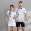 New Badminton Clothing Suit Quick-Drying Breathable Men's and Women's Table Tennis Dress Summer Short-Sleeved Tennis Team Sportswear. 