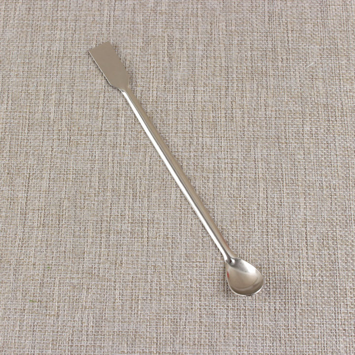 20cm Length Double End Reagent Stainless Steel Lab Sampling Spoon ...