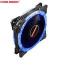 Magic Diamond AS2 Desktop Computer 12cm Chassis Fan LED Diamond in the Debris Luminous Mute Double Ring Diamond Cooling Fan. 