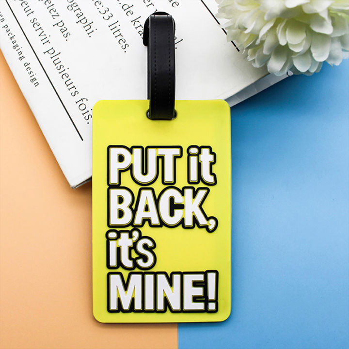 1Pc Bag Travel Accessories Creative Letter Luggage English Tags Suitcase Silicon Portable Travel Label Cologo