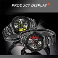 Fashion Mens Car Wheel Watches Luxury Stainless Steel ROTATE. 