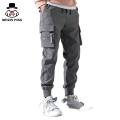 MSP Summer Cargo Pants Men Tie Feet Overalls Thin Ankle-Length Cargo Trousers Sportswear Boys Joggers Pants Male Clothes. 