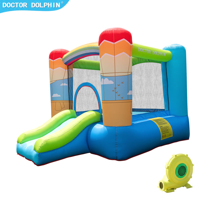 DOCTOR%20DOLPHIN%20Inflatable%20Bounce%20House%20with%20Slide%20for%20Kids%20Jumping%20Castle%20Indoors%20Outdoors%20Inflatable%20Jumper%20Bouncer%20with%20350W%20Air%20Blower%20270*200*168cm/%20106.3*78.7*66.1in%20-%20Image%206