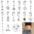 1Pc Fake Belly Button Ring Fake Clip On Belly Piercing Non Piercing Navel Ring Mystic. 