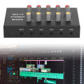 Audio Amplifier Mixer, DC5-12V 10 Channel Stereo Mixer Good Isolation with Power Cable for Home Theater. 