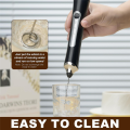 Handheld Electric Milk Frother with 2 Heads,Coffee Whisk Foam Mixer with USB Rechargeable 3 Speeds, Foam Maker Blender A. 
