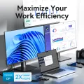 Vention USB C 10 in 1 HUB 4K 60Hz 5Gbps MST Docking Station Type C to HDMI DP USB 3.0 RJ45 100W PD SD TF Card Reader Aluminum Alloy Circular LED HUB. 