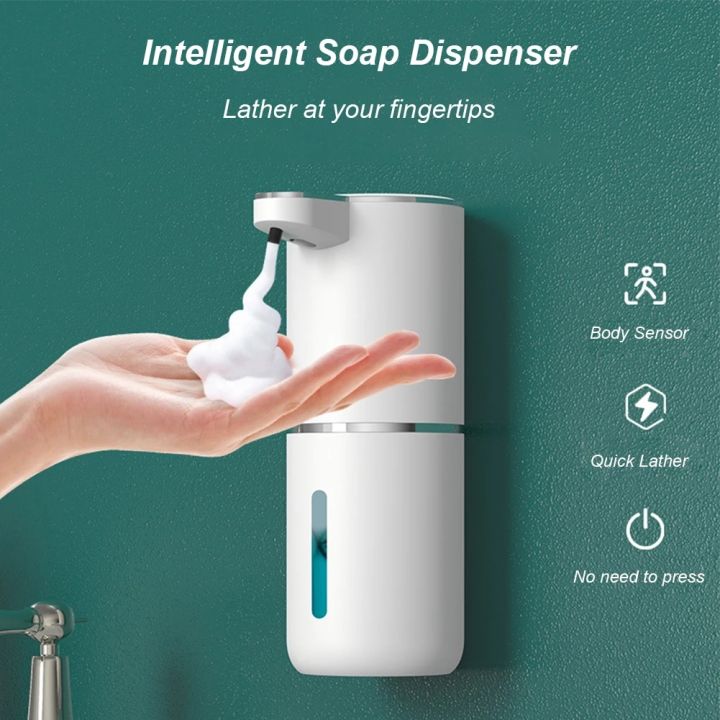 380/400ML%20White%20Automatic%20Foam%20Soap%20Dispensers%20Smart%20Foam%20Machine%20Infrared%20Inductive%20Liquid%20Soap%20Dispenser%20Pump%20Hand%20Sanitizer%20-%20Image%202