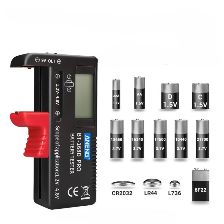 ANENG BT-168 PRO Digital Lithium Battery Capacity Tester Checkered load analyzer Display Check AAA AA Button Cell Universal test
