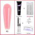 Monja Acrylic Uv Gel Quick Extension Building Nail Art Kit False Nail Tips Painting Brush Led Uv Dryer Diy Manicure Set. 