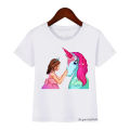 Kawaii Girls T-Shirts Cute Like Nastya Kids Tshirt Summer Girls Clothes Children's T Shirts White Pink Short sleeve Tops 3-13Y. 